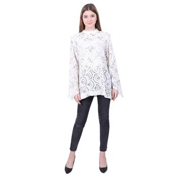 White Embroidered Cotton Top 1