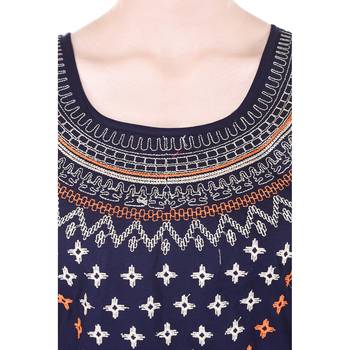 Blue embroidered rayon embroidered-kurtis 5