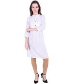 White plain cotton ethnic-kurtis