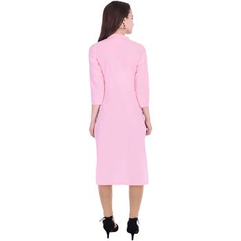 Light-pink plain cotton ethnic-kurtis 2