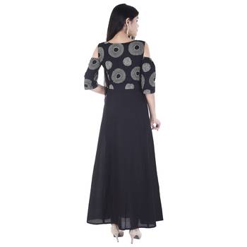Black printed cotton ethnic-kurtis 2