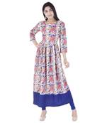 Multicolor printed cotton ethnic-kurtis