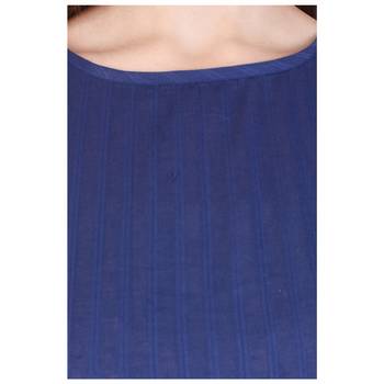 Blue plain cotton ethnic-kurtis 4