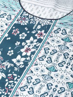 Blue printed rayon ethnic-kurtis 4
