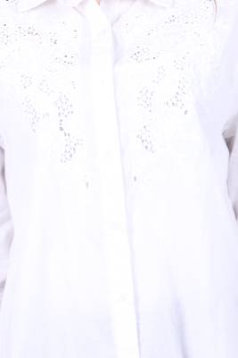 White Embroidered Cotton Top 5