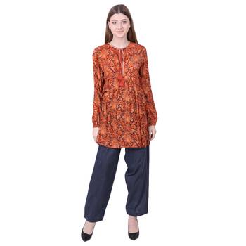 Multicolor Printed Viscose Rayon Tunics 1