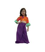 Aglare self artificial silk crush Palazzo with embossed flower net Orange Blouse with Unicorn purse free,Fully stitched