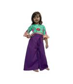 silk crush Palazzo with embossed flower net Seagreen Blouse with Unicorn purse free