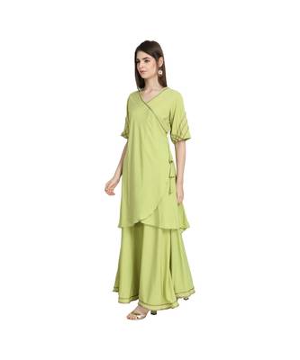 Flared Ethnic Angrakh Kurta with Skirt Set 3