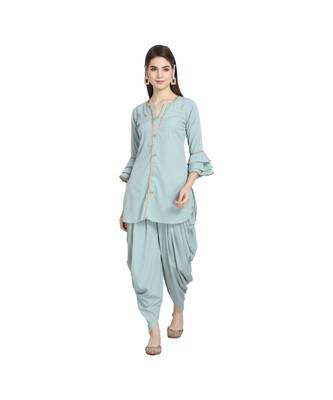 Stylish Ethnic Kurti with Cowl Salwar 1