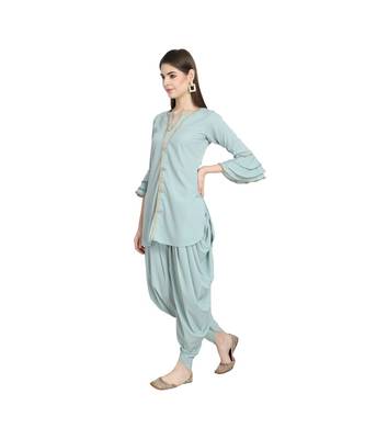 Stylish Ethnic Kurti with Cowl Salwar 3