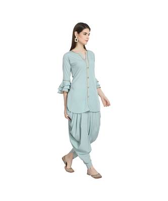 Stylish Ethnic Kurti with Cowl Salwar 4