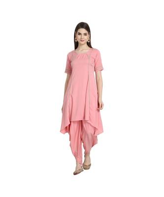 Asymetric Hem Ethnic Kurti with Salwar 1