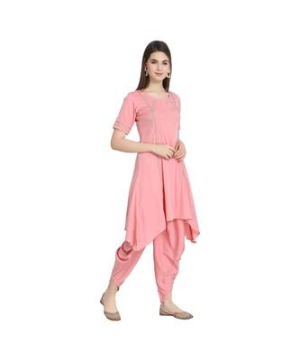 Asymetric Hem Ethnic Kurti with Salwar 4