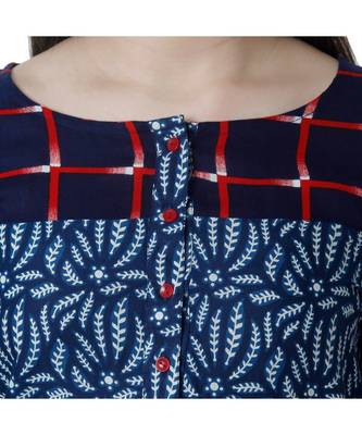 blue printed rayon kurtis 5