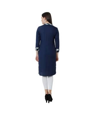 blue printed rayon kurtis 4