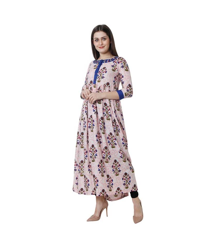 multicolor printed rayon kurtis