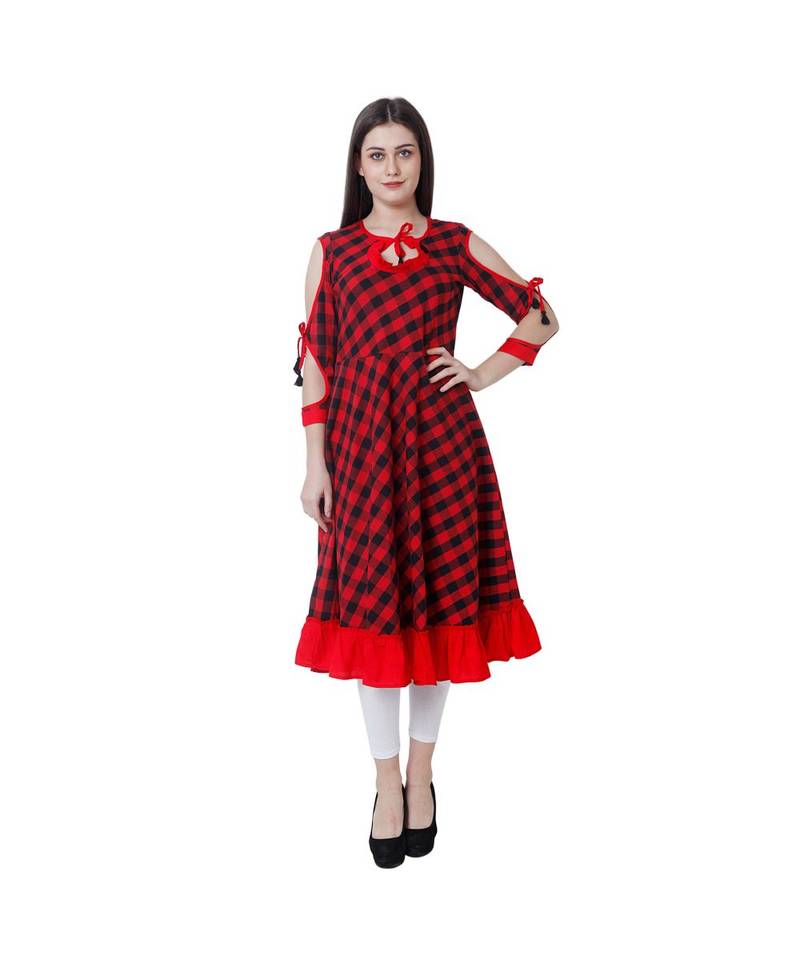 multicolor printed cotton kurtis