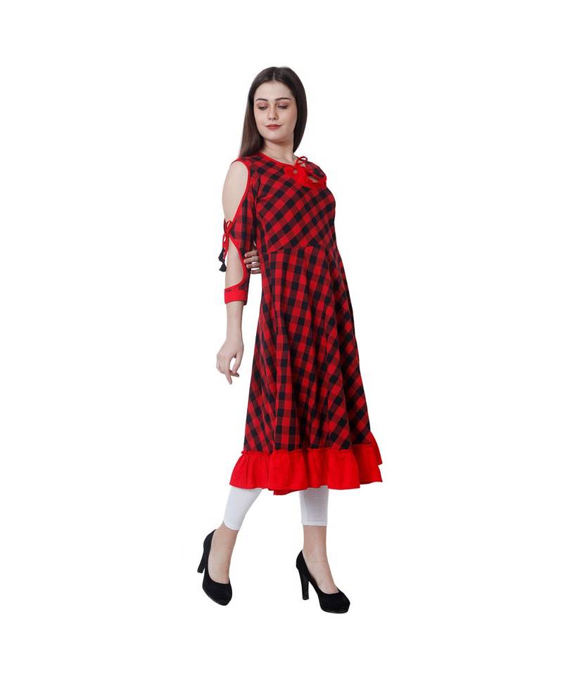multicolor printed cotton kurtis