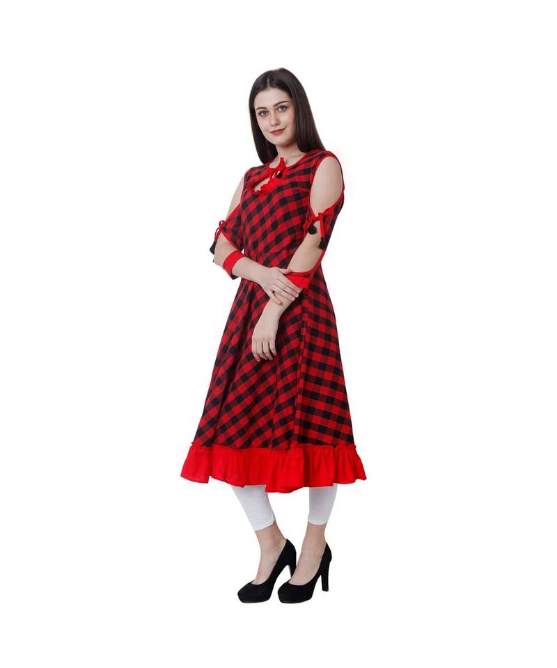 multicolor printed cotton kurtis