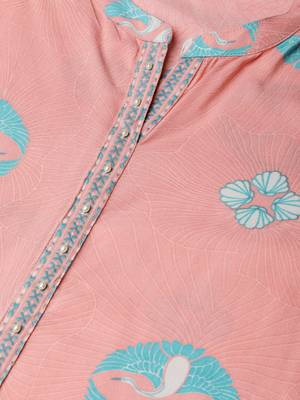 Pink printed rayon ethnic-kurtis 4
