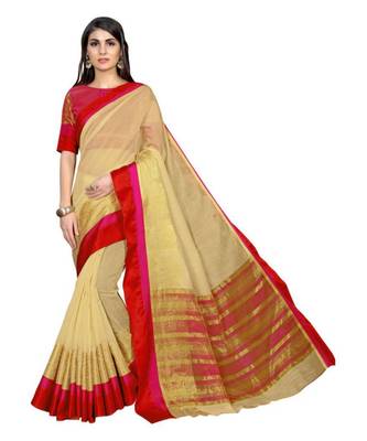 White woven banarasi saree with blouse 2