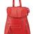 Genuine Red Leather Double Shoulder Backpack For Girls And Women