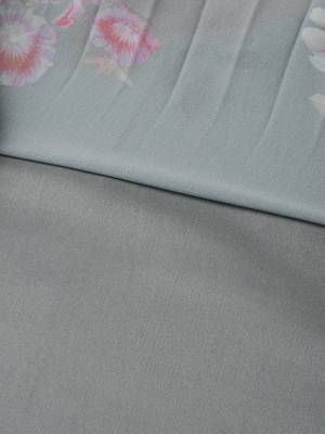 Steel Blue Floral Peterpan Collar Pleated Dress 6