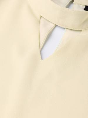 Lemon Choker Neck Skater Dress 5