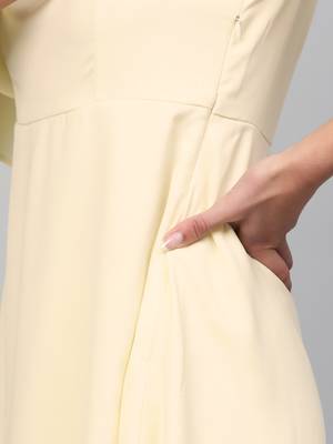 Lemon Choker Neck Skater Dress 6
