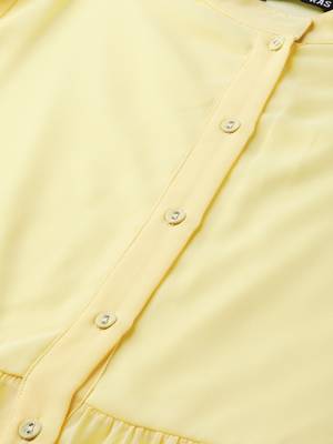 Lemon Front Open Sheer Tiered Maxi Top 5