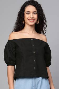 Black Off Shoulder Top