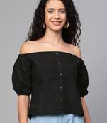 Black Off Shoulder Top