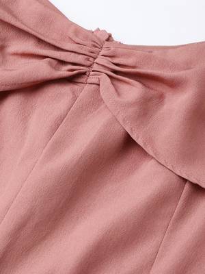 Baked Pink Tie Up Sleeve Detail jumpsuit 5