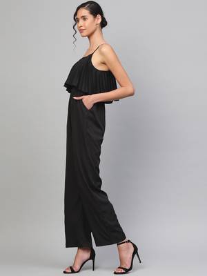 Black Pleated Palazzo Jumpsuit 2