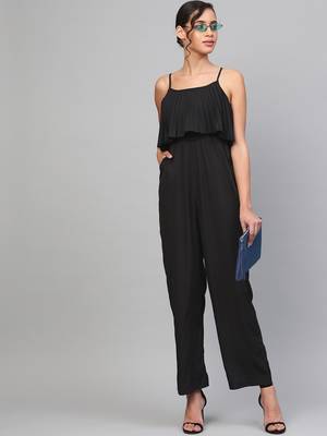 Black Pleated Palazzo Jumpsuit 4
