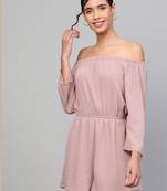 Baked Pink Off Shoulder Romper