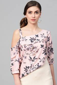 Pink Floral One Strap Top