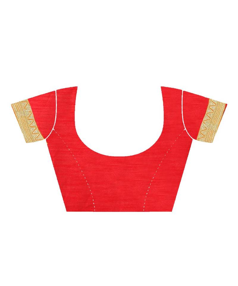 yellow printed polyester saree with blouse