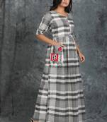 White printed cotton cotton-kurtis