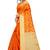 Blissta Orange Banarasi Silk Patoda Saree With Jacquard Blouse