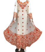 white georgette moroccan islamic dubai kaftan farasha aari and stone work dress