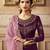 Purple Heavy Faux Georgette Designer Plazo Suit