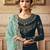 Teal Green Heavy Faux Georgette Designer Plazo Suit