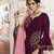 Purple Designer Rangoli Bended Silk Plazo Suit