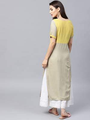 Olive woven rayon kurtas-and-kurtis 2
