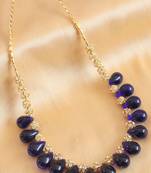 Beautiful Handmade Blue Drop Bead Necklace