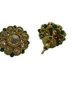 Green cubic zirconia earrings