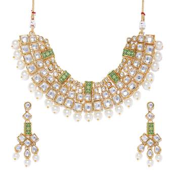 Green pearl necklace-sets 1