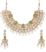 Green pearl necklace-sets